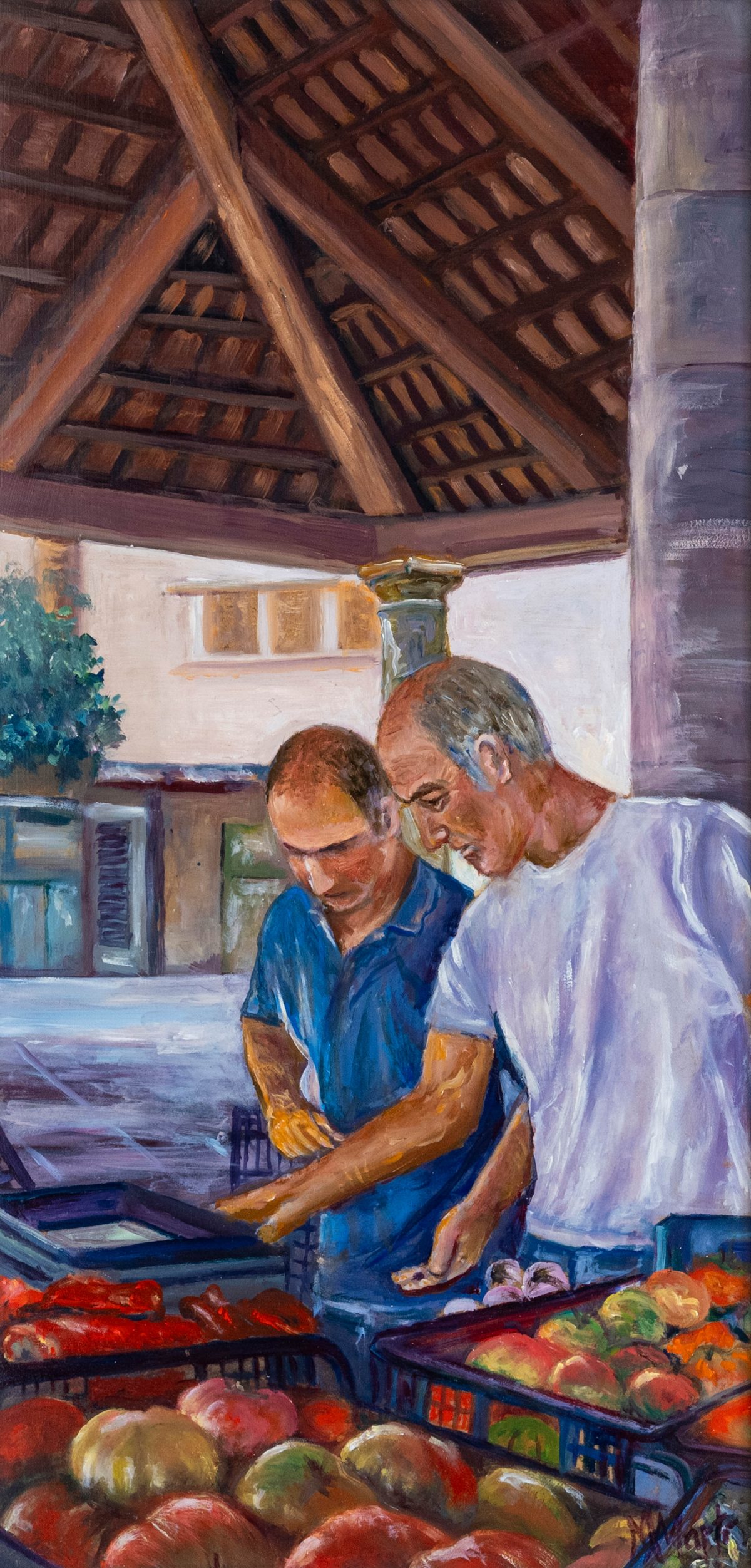 Pintura a l’oli sobre fusta 45x80