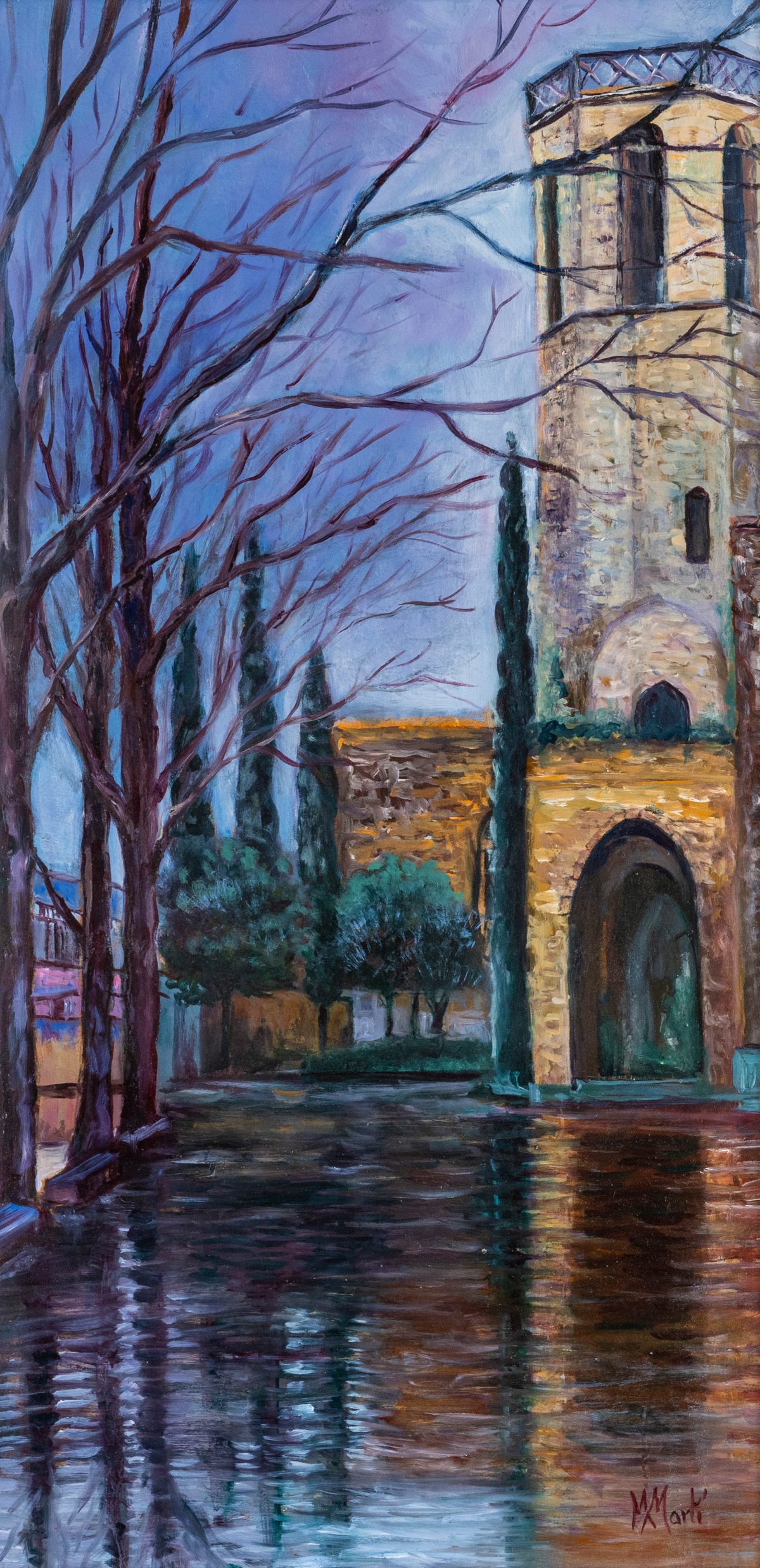 Pintura a l’oli sobre fusta 41x76