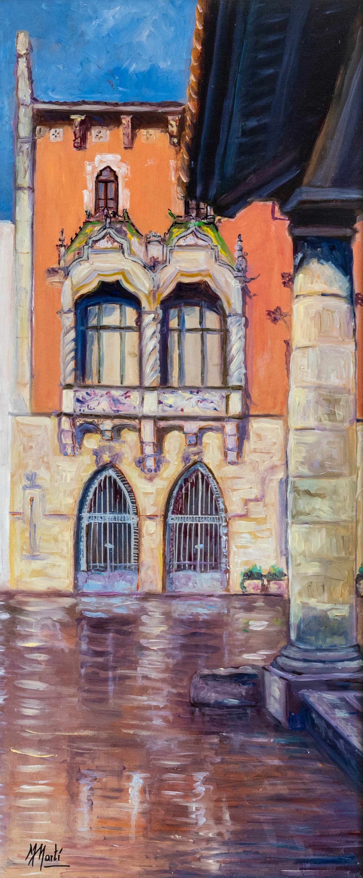 Pintura a l’oli sobre fusta 45x85