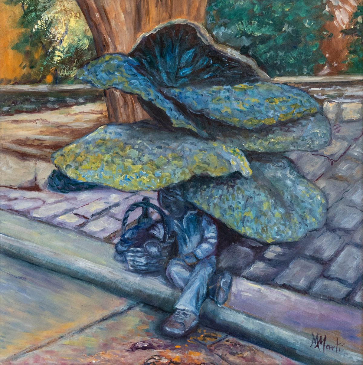 Pintura a l’oli sobre fusta 45x45