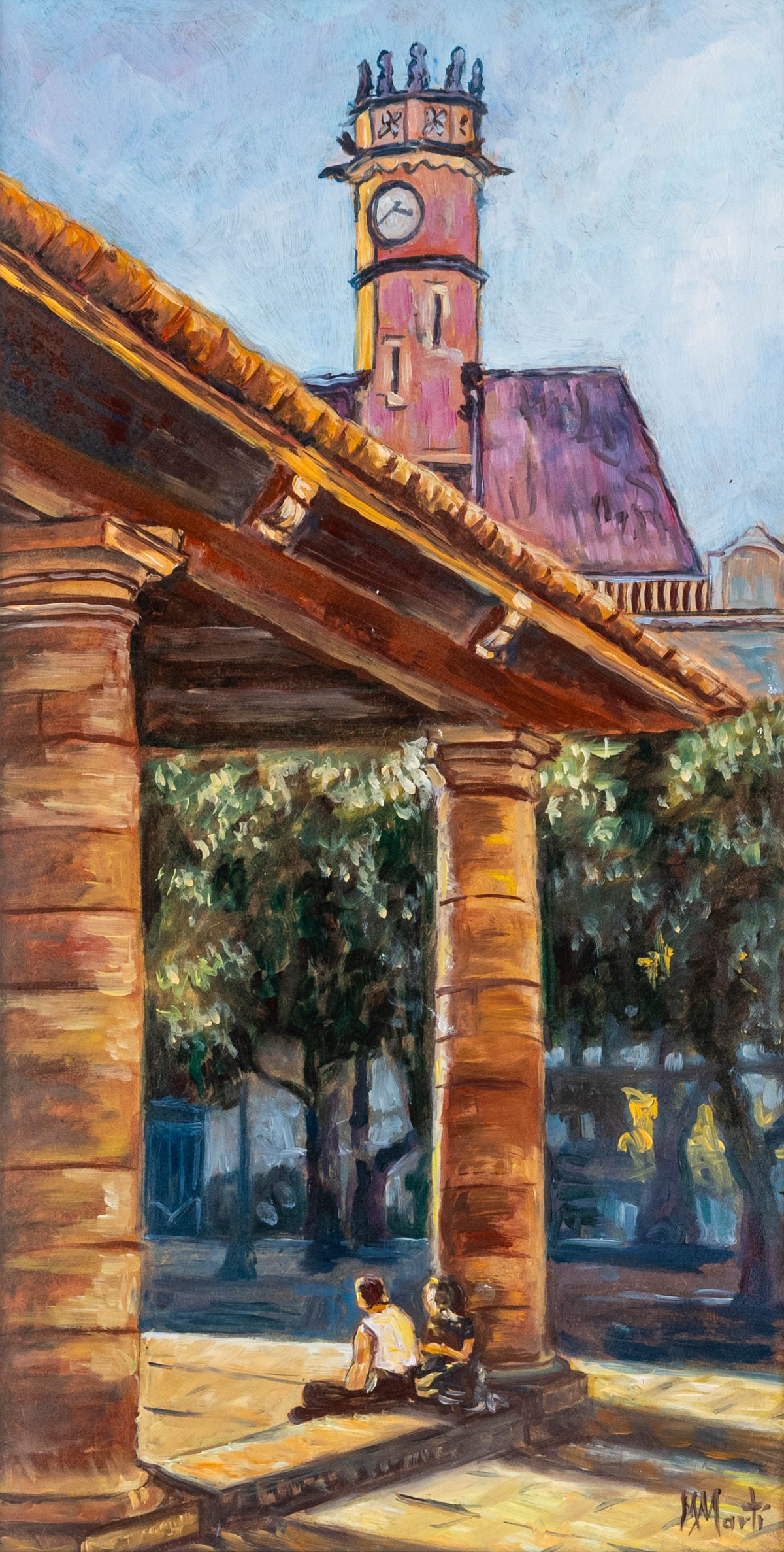 Pintura a l'oli sobre fusta 32x59